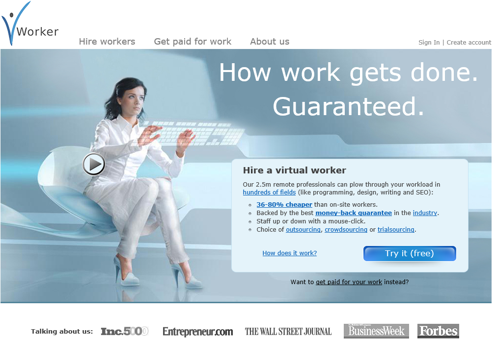 vWorker screenshot